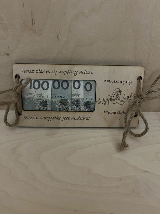 Prezent z humorem - Wasz pierwszy wspolny milion idealny na ślub itd.