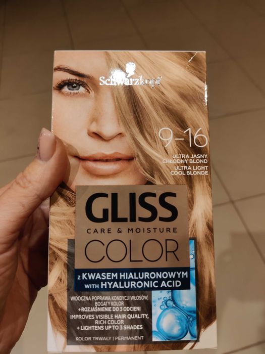 Farba do włosów ultra jasny chłodny blond 9-16
