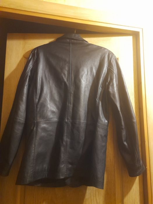 Кожаный мужской пиджак размер 52/54