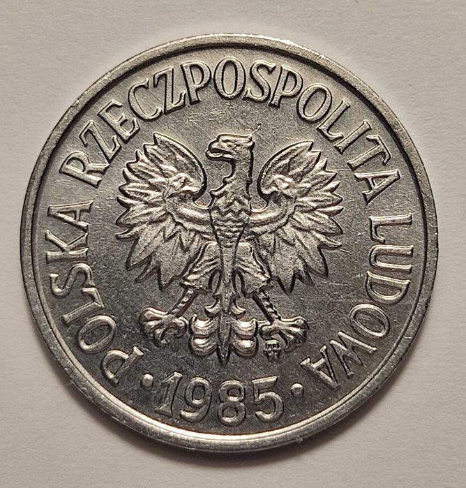 20 gr 1985 r., destrukt - cętkowany rewers - E5