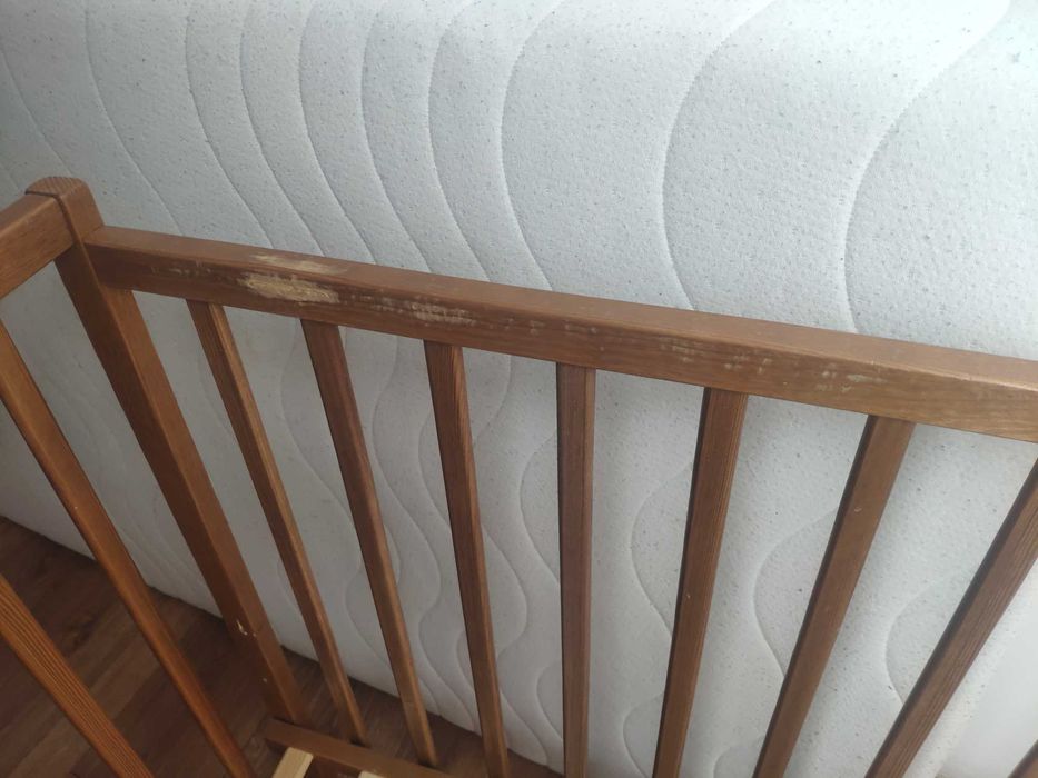 Łóżeczko WOODIES Stardust Cot+Przewijak WOODIES Classic ChangerVintage