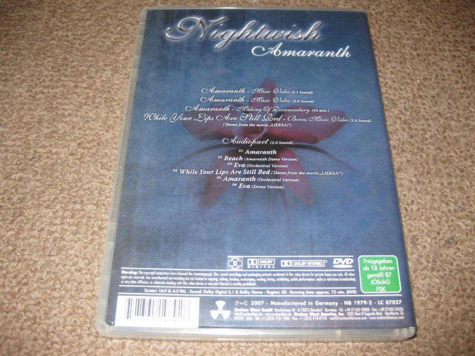 DVD dos Nightwish "Amaranth" Impecável!