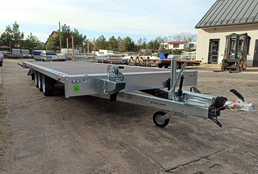 TEMARED CARPLATFORM 6021/3 osie 3,5T sklejka  wym. 590X211cm i inne, mocna  Lawety platformy uniwersalne NAJAZDY. Duży wybór