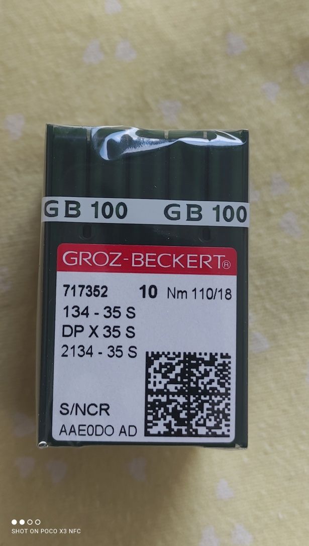 Igły Groz-beckert 134 - 35 s 10 NM 110/18 -716752