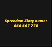 Złoty numer - sprzedam