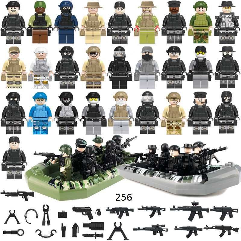 28 фигурок Лего военных 2 лодки swat спецназовцы армия лего Lego
