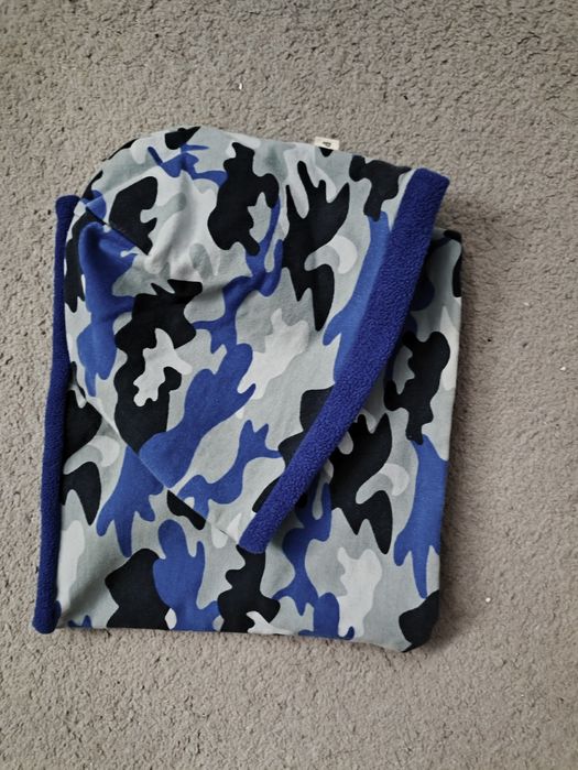 Ocieplana czapka z kominem 50-52cm