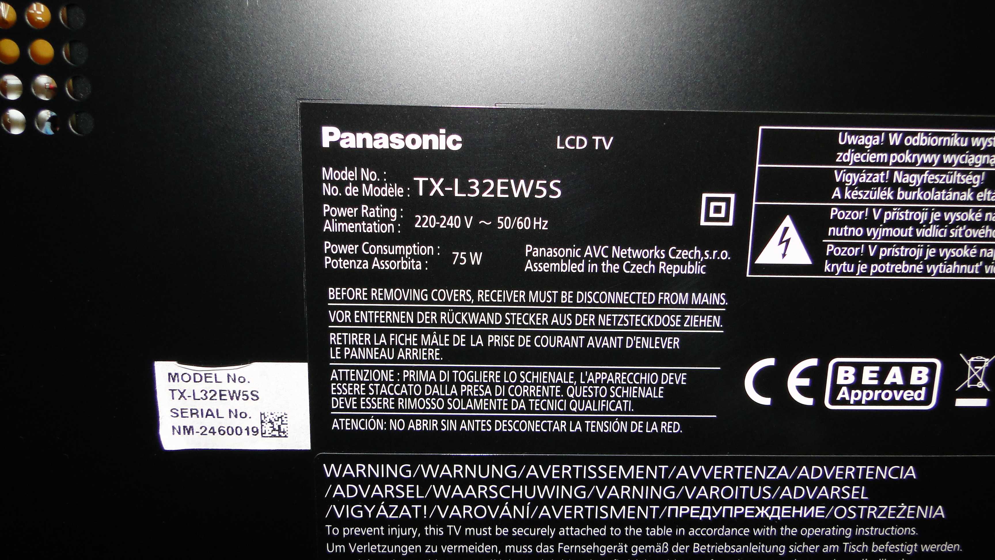 Телевізор Panasonic 32'' TX-L32EW5S IPS Full HD 150Hz Led Edge