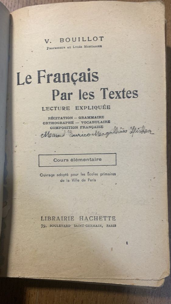 Le francais par les textes - lecture expliquee