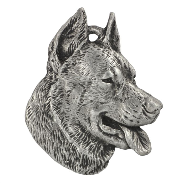 Owczarek francuski Beauceron brelok do kluczy posrebrzany Art-Dog