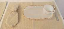 Conjunto de 2 panos de mesa com guardanapos