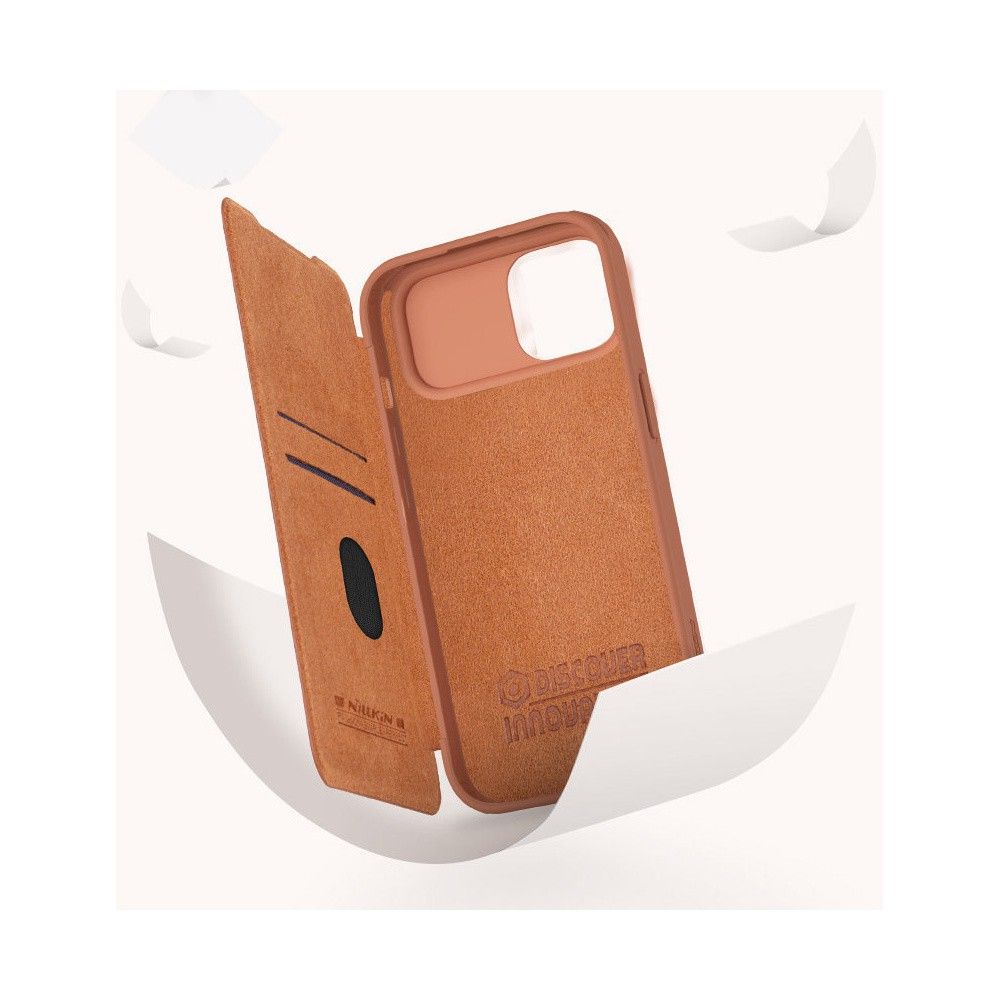 Etui Nillkin Book do iPhone 15 Pro Nillkin Qin Pro Leather Brown