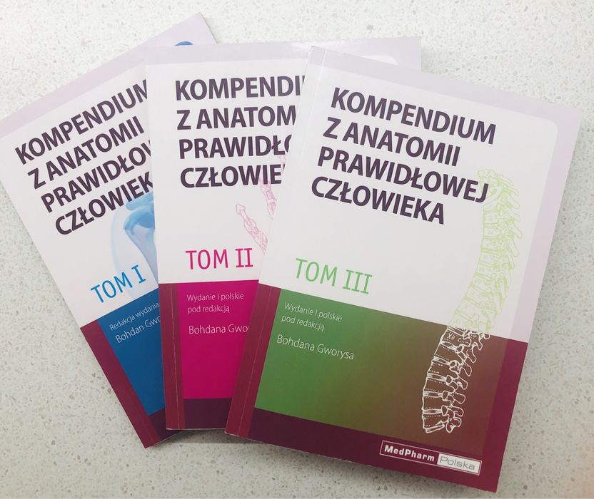 Kompendium z Anatomii Prawidłowej Człowieka Tom I, II i III