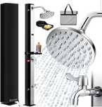 KESSER® Prysznic solarny ogrodowy – 60 l, deszczownica + kran, ciepła