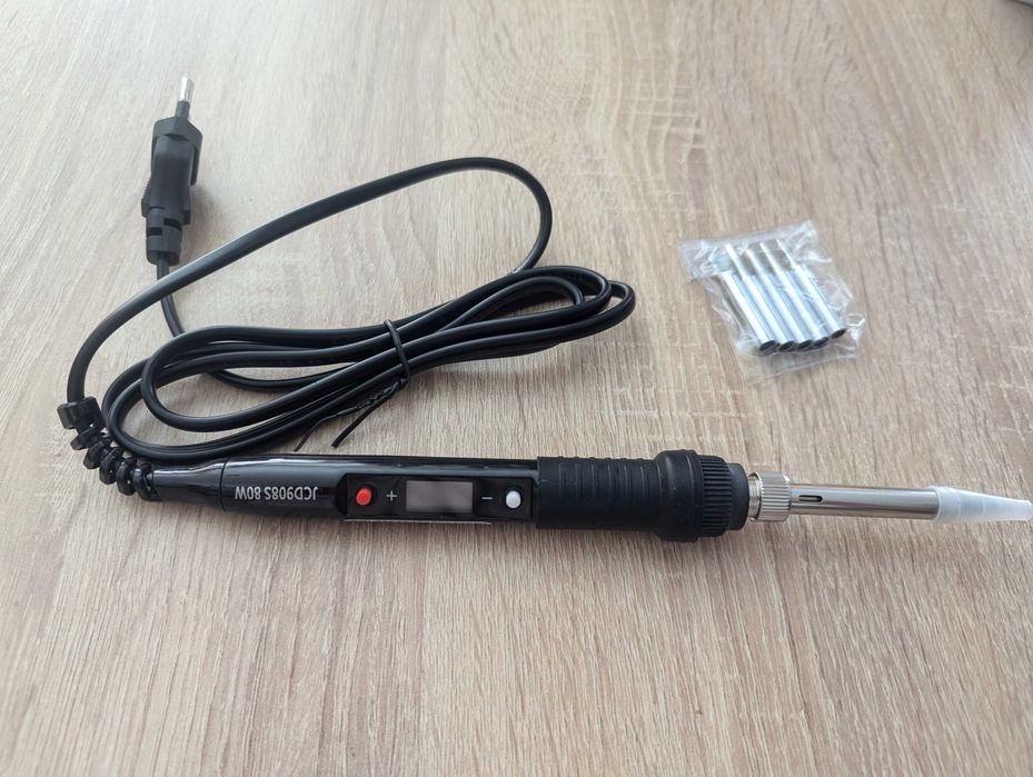 Паяльник JCD 80W з дисплеєм та регулюванням температури + набір жал