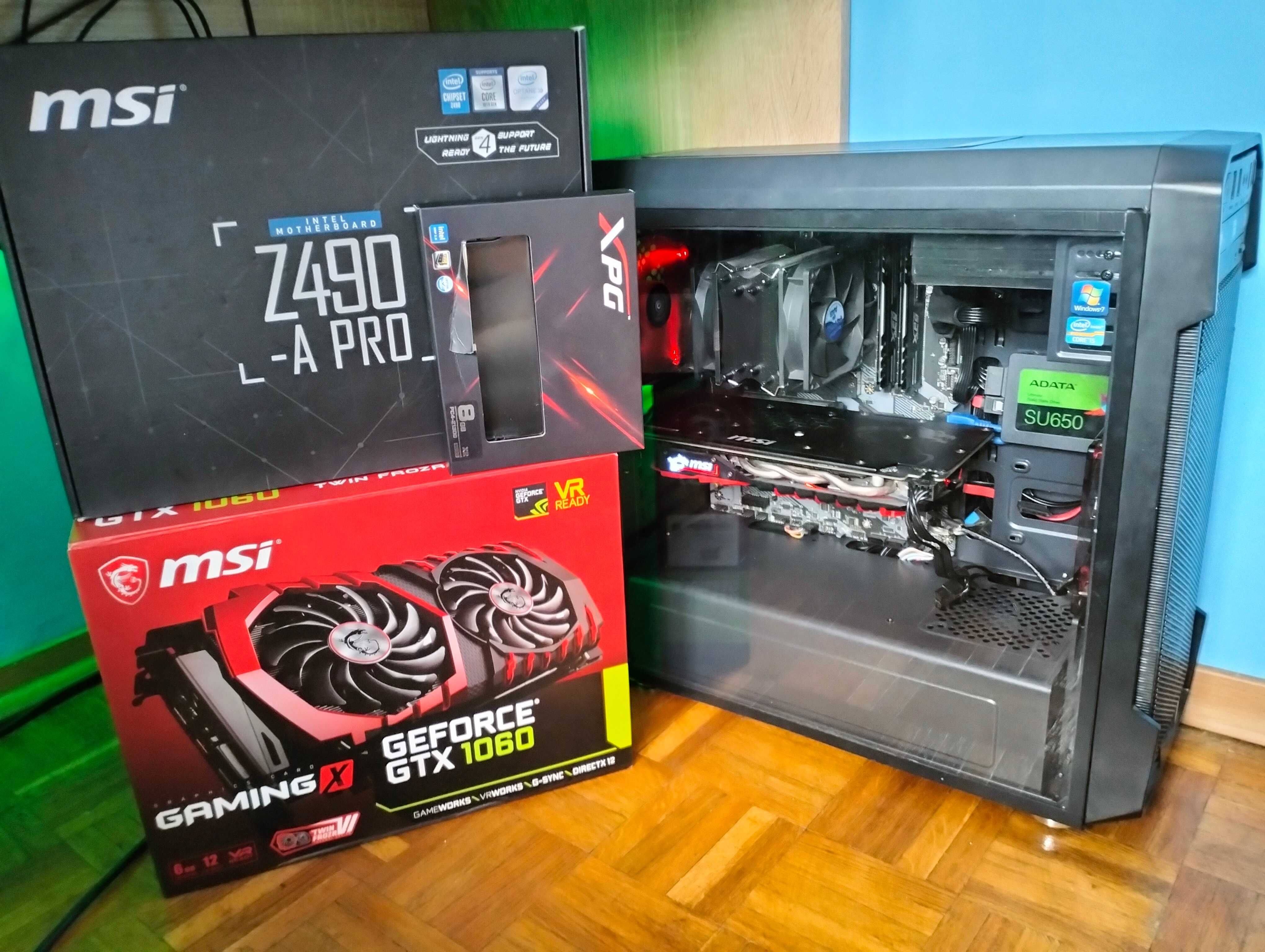 Komputer Intel i5 10600t z490 DDR4 16GB 3200mhz 1060 6gb Klucz win 10