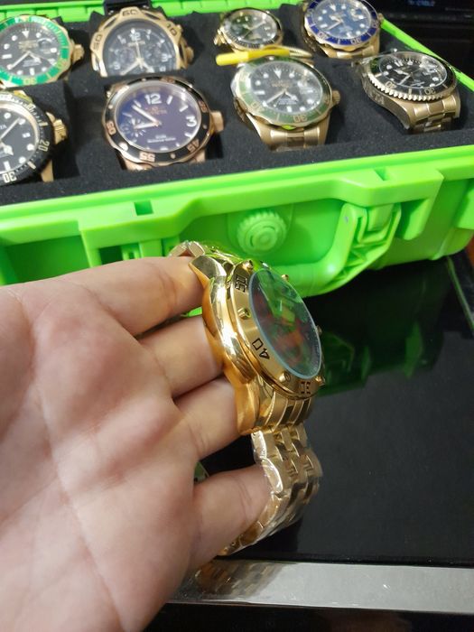 Automático invicta relógio original frente giratoria novo
