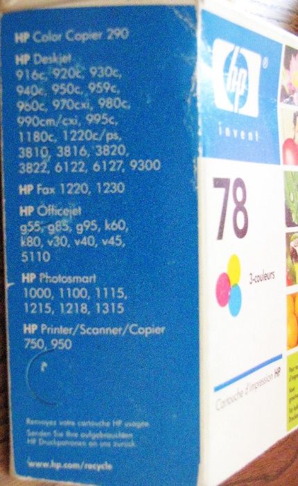 Цветной картридж НP 78 (Hewlett Packard), 38 ml (оригинал).