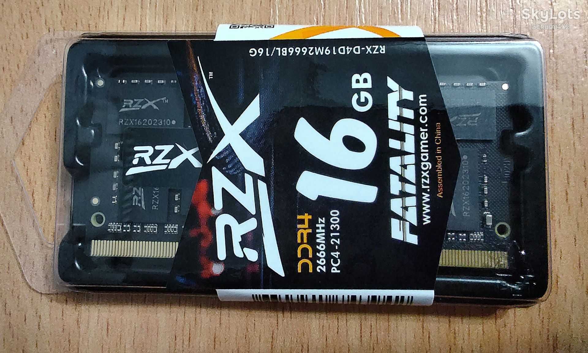 Оперативна пам'ять RZX FATALITY 16gb DDR4 2666Mhz для ноутбука