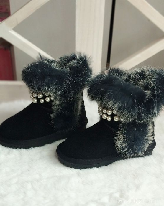 Уггі зимові натуральна замша і хутро 26-31 р. чобітки черевики