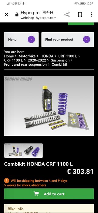 Kit rebaixamento Africa Twin 1100