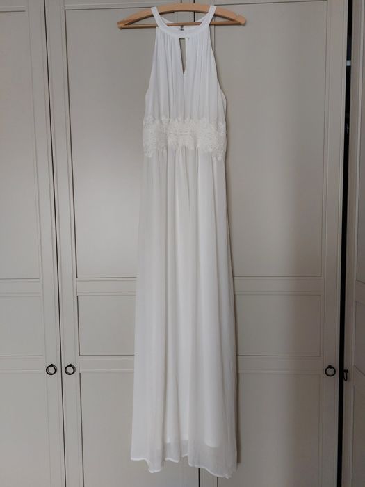 Nowa suknia ślubna, balowa ecru z halką