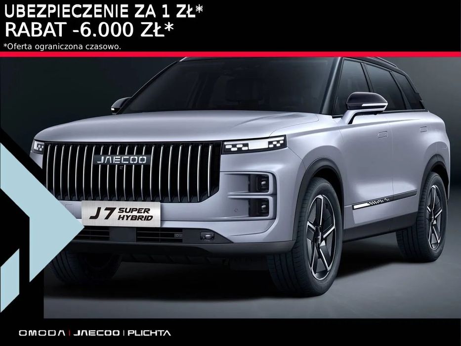 Jaecoo 7 PHEV Super Hybrid Exclusive Teraz taniej o 6000 | Ubezpieczenie za 1zł