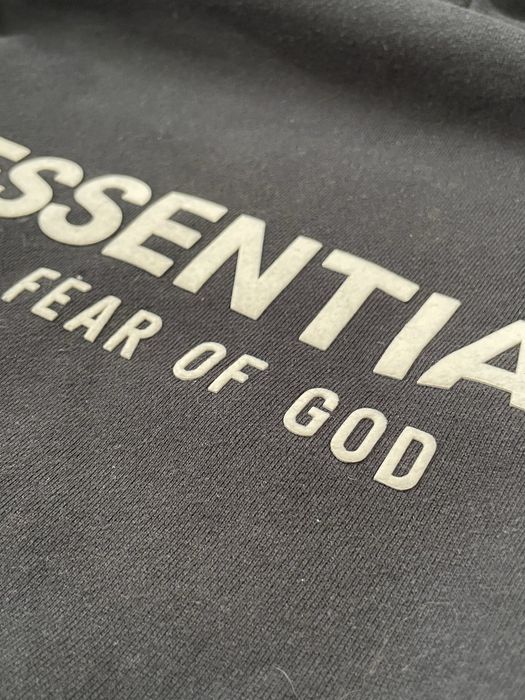 essentials hoodie black чорний М