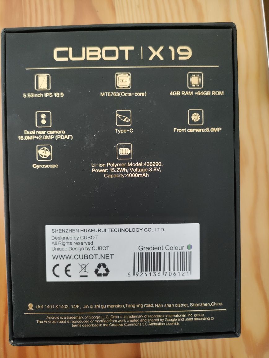 Smartfon Cubot X 19 64GB