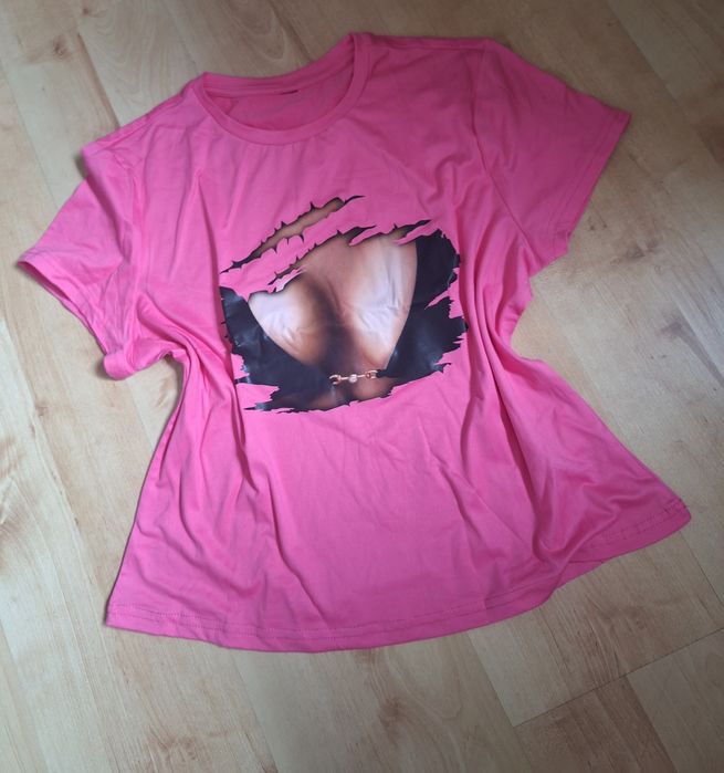Nowy tshirt koszulka z zabawna grafika 40/42