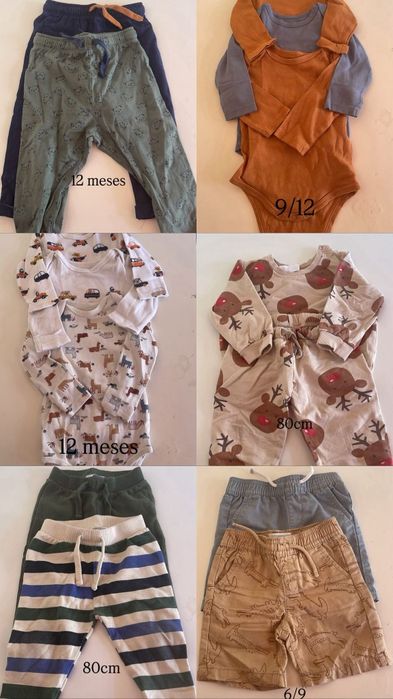 Roupas de menino de 6/12 mêses