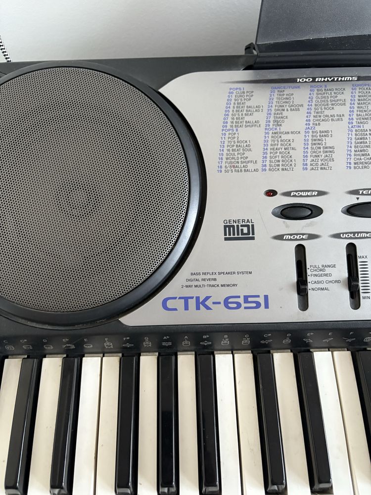 Casio CTK-651 Piano teclado sintetizador 61 teclas