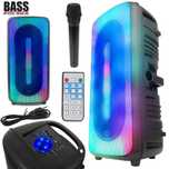 BASS POLSKA Boombox Wieża Radio Mp3 Głośnik Bluetooth Karaoke BH15945