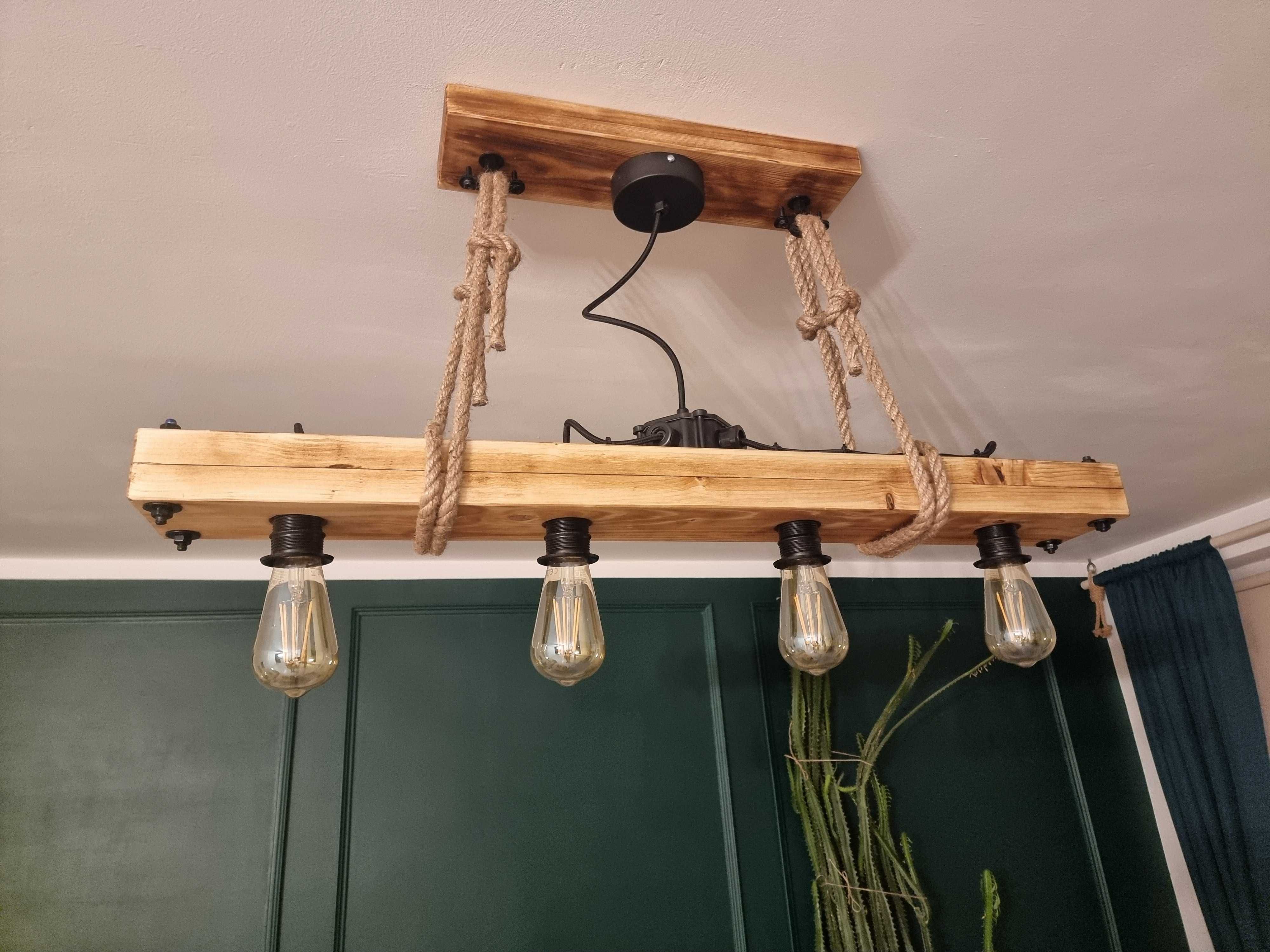 Lampa sznurek belka loft