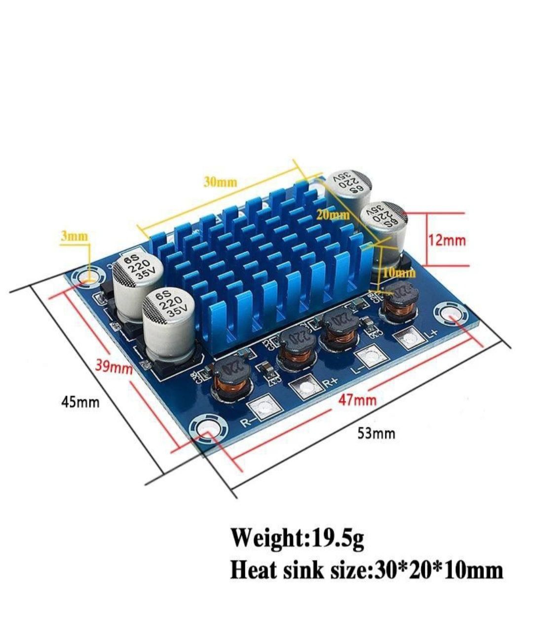 Звуковий аудіо підсилювач ТРА3110 2 Х 30W Стерео (XH-A232) DC 8-26V 3A