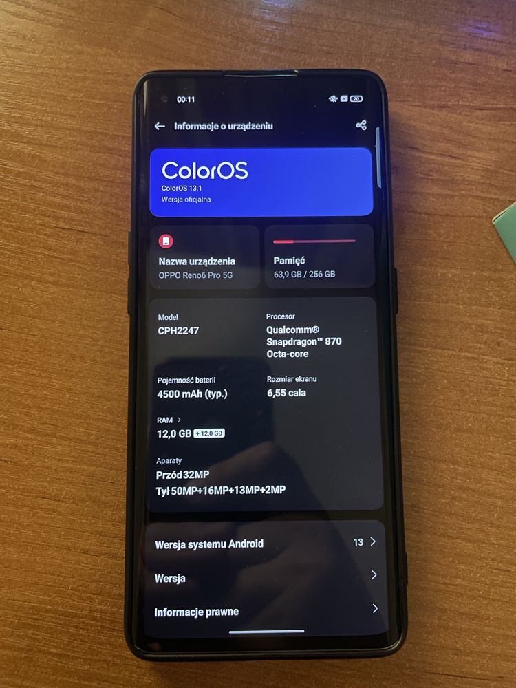 Oppo Reno 6 Pro 5g 12gb/256gb