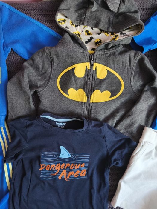 Zestaw ubrań Adidas, Ralph Lauren bluza dresy t-shirt r.98