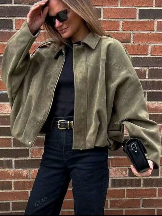 Бомбер Zara,объемный,оверный