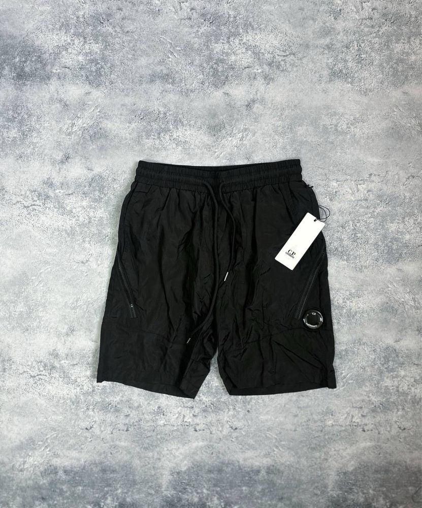 Чорні Зелені Нейлонові шорти cp company сіпі компані з лінзою s m l xl