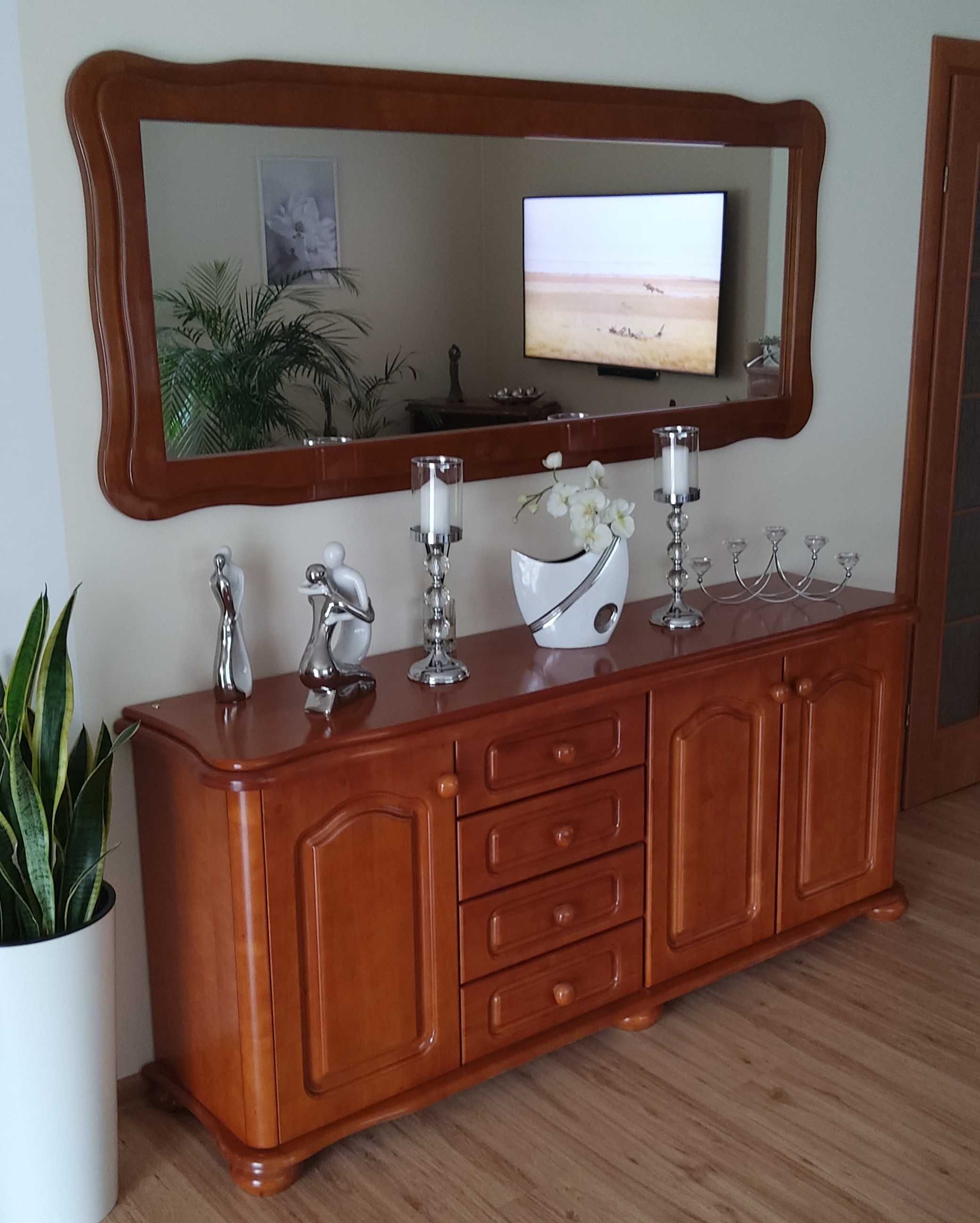 Komplet Eleganckich Mebli Drewnianych Do Salonu Swalen Stan BDB!