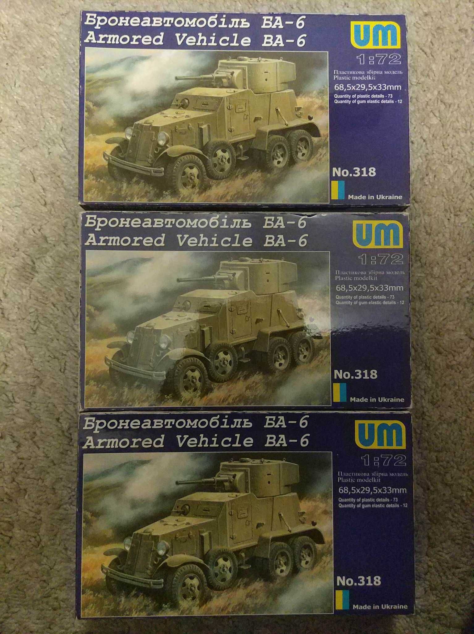 Unimodels 318 BA-6 Armored Car, za 1 szt !