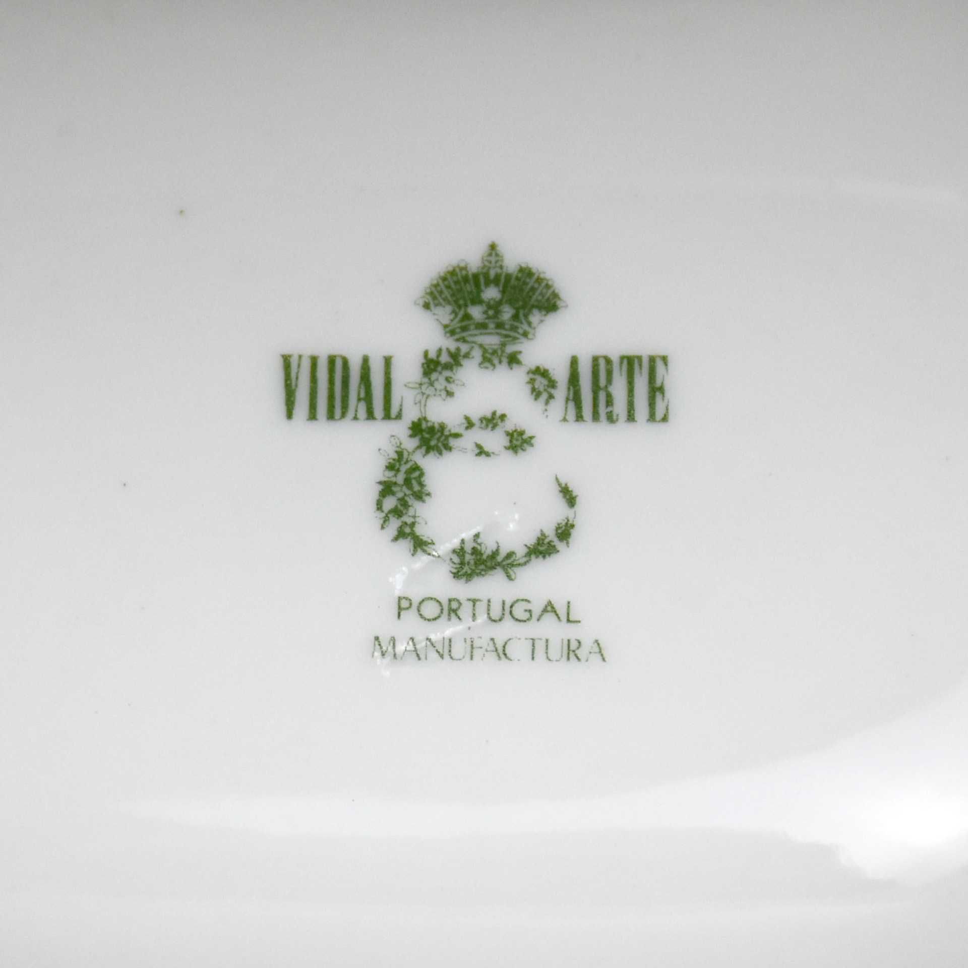 Saleiro porcelana Vidal Arte com brasão da Monarquia