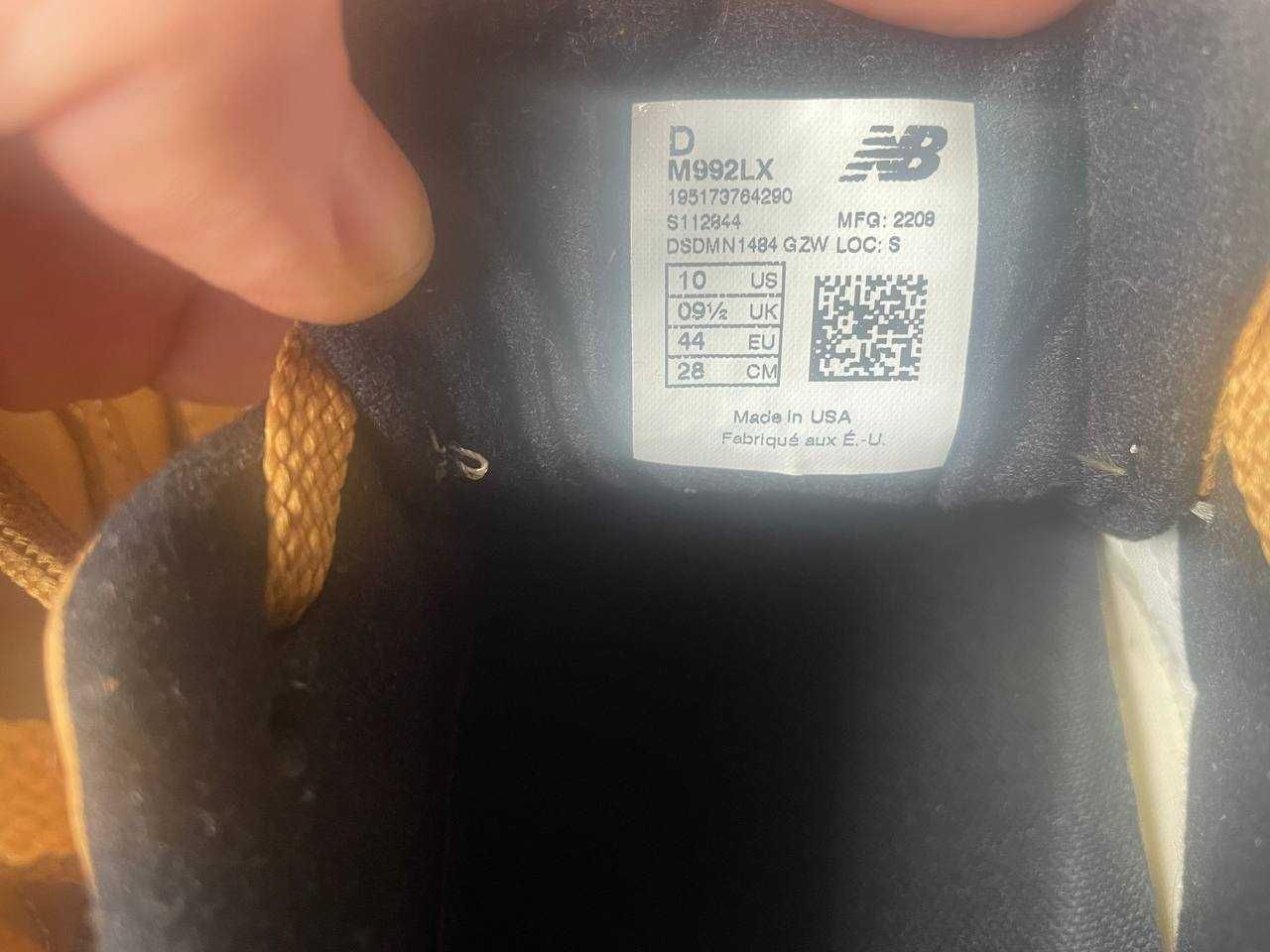 Кросівки New Balance 992 m992lx made in USA оригінал 44.5 розмір