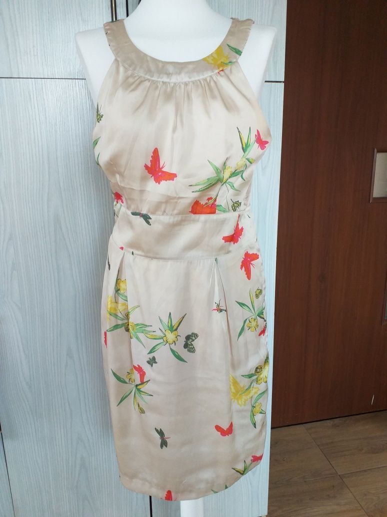 Elegancka sukienka midi H&M, 40/L, idealna na wszelkie uroczystości