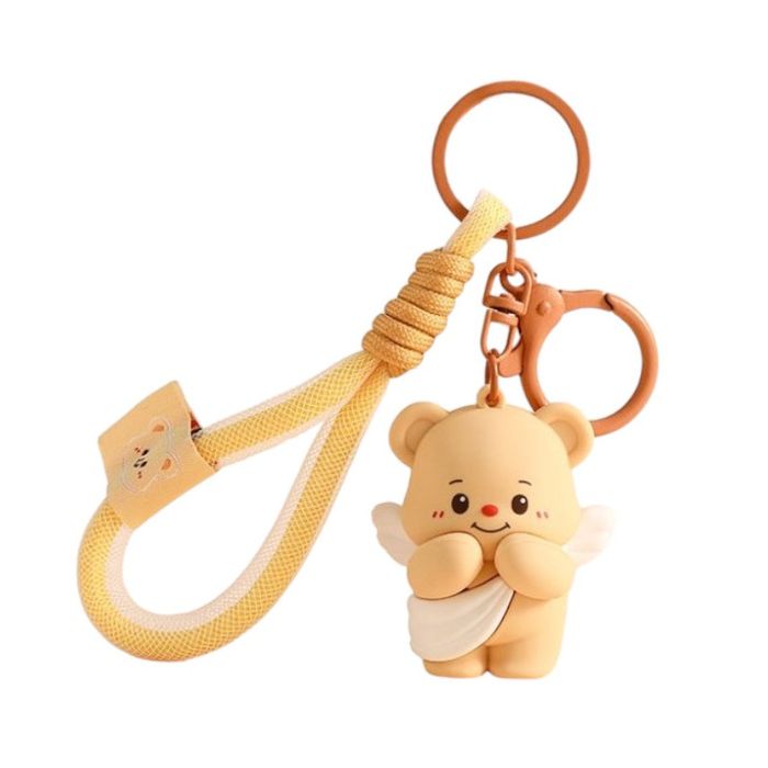 brelok do kluczy mis aniołek skrzydła kremowy brl333k