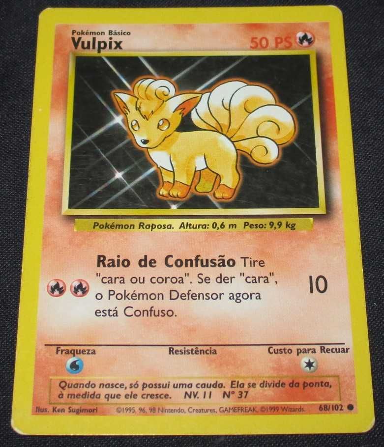 Cartas Pokémon Vulpix 68/102 Pokemon 50 PS