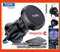 Автомобільний тримач для смартфона в дефлектор TOPK Магнітний D45G