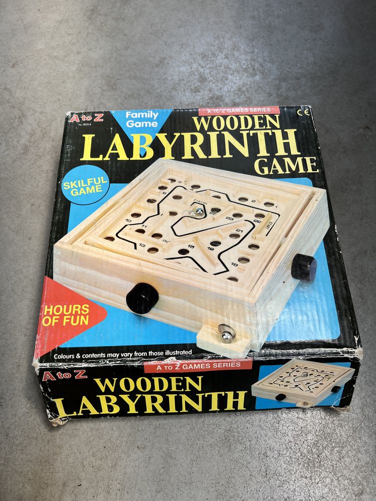 Drewniany labirynt gra Wooden Labyrinth Game A to Z