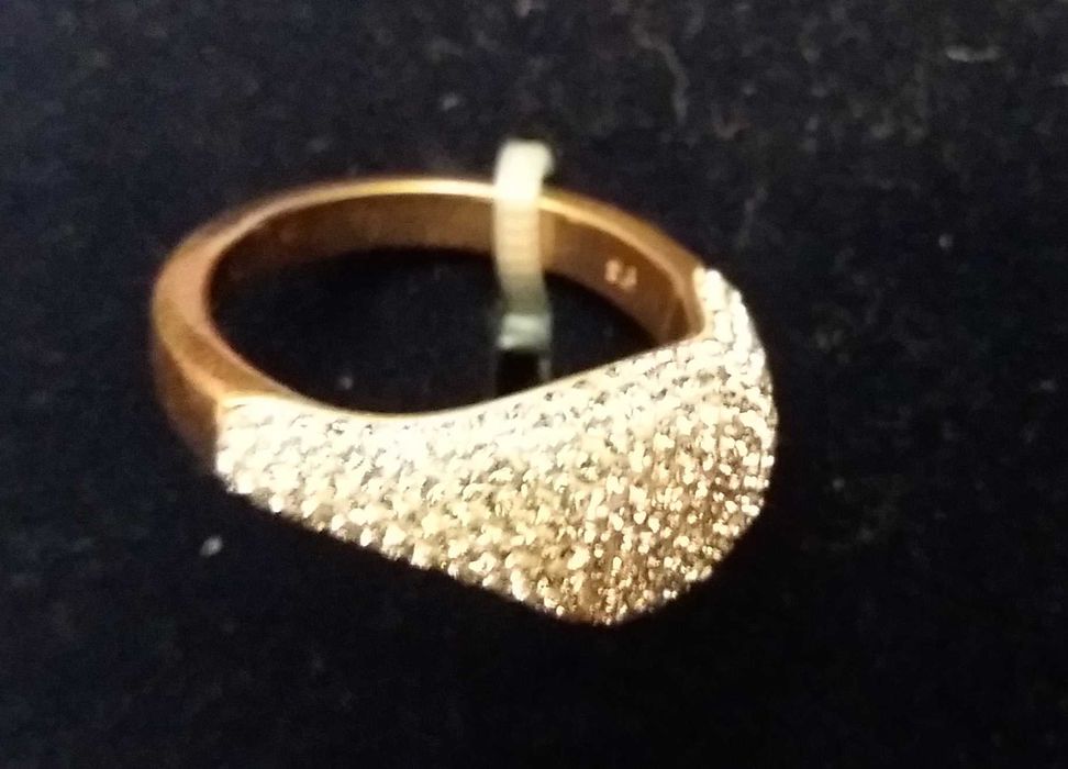 Swarovski Кольцо Розовое Золото с Кристаллами Сваровски. Колечко