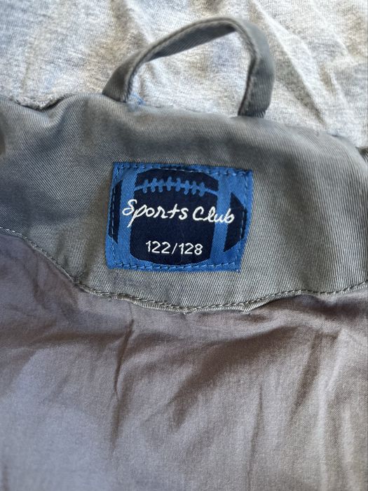 Kurtka dziecięca, szara, z kapturem, rozmiar 122 / 128